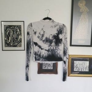 DollsKill Dear Dance Tie Dye Mock Neck Crop Top